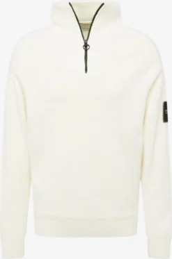 TOM TAILOR Denim Coltruien Trui Heren Wolwit