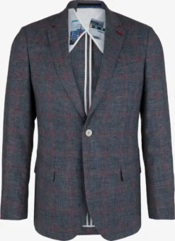 S.Oliver BLACK LABEL Blazers Regular Fit Colbert Heren Grijs