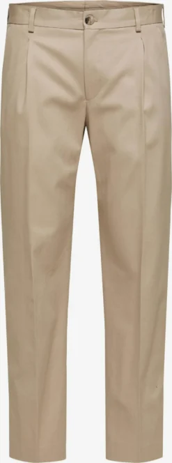 Selected Homme Pantalons Regular Pantalon GIBSON Heren Sand