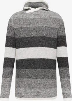 TOM TAILOR Denim Coltruien Trui Heren Antraciet / Donkergrijs / Grijs Gemêleerd