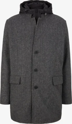 TOM TAILOR Denim Wintermantels Winterjas Heren Grijs Gemêleerd