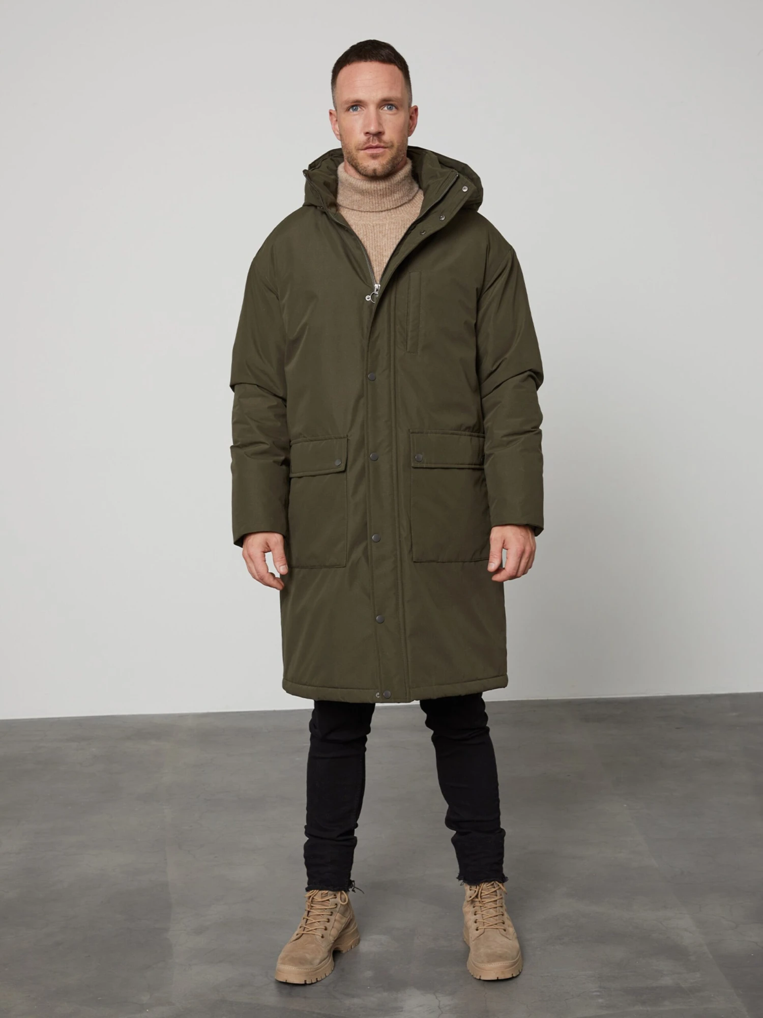 Wintermantels Winterjas Mailo Heren Donkergroen 2 Wintermantels Winterjas Mailo Heren Donkergroen - Afbeelding 2