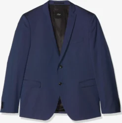 S.Oliver Blazers Comfort Fit Colbert Heren Blauw