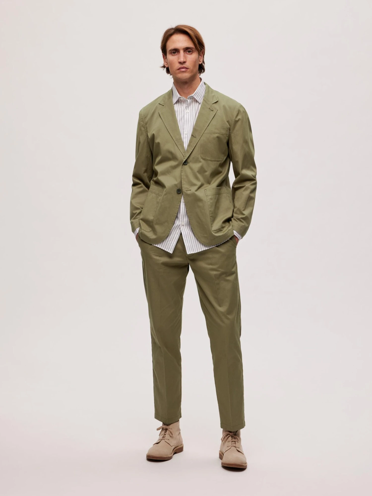 Selected Homme Blazers Regular Fit Colbert LOIK Heren Olijfgroen 4 Selected Homme Blazers Regular Fit Colbert LOIK Heren Olijfgroen - Afbeelding 4