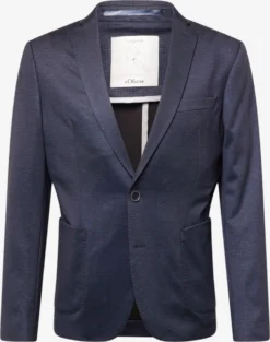 S.Oliver Blazers Slim Fit Colbert Heren Marine / Navy