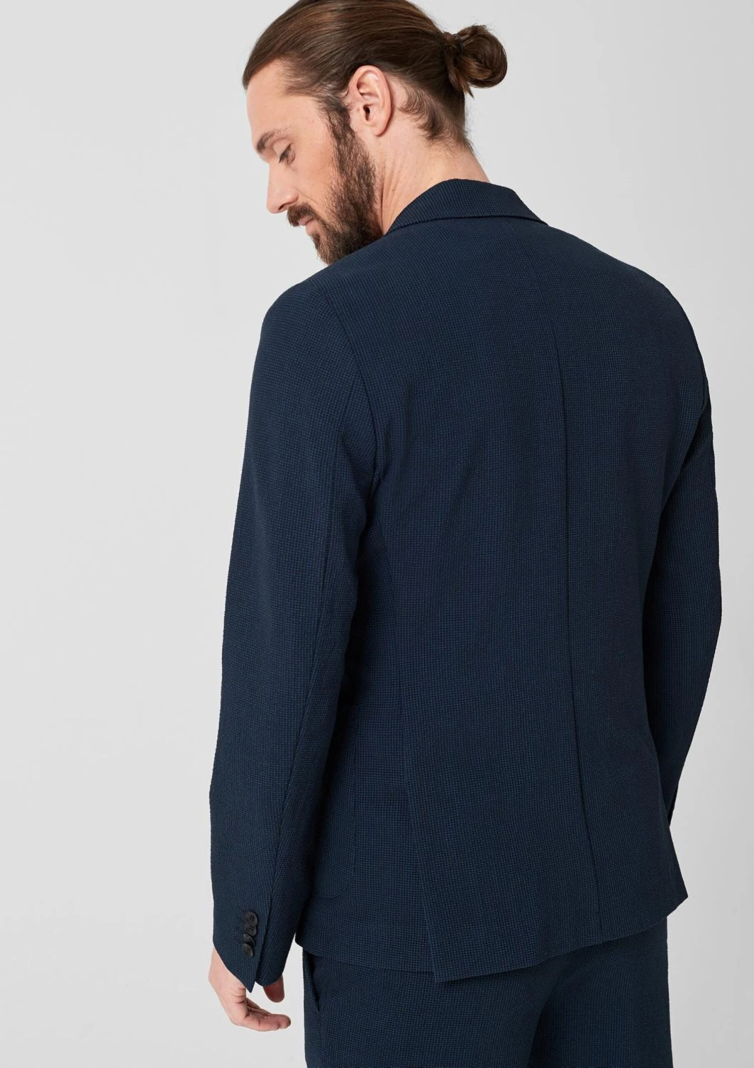 S.Oliver BLACK LABEL Blazers Slim Fit Colbert Heren Nachtblauw 6 S.Oliver BLACK LABEL Blazers Slim Fit Colbert Heren Nachtblauw - Afbeelding 6