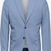 Selected Homme Colberts Slim Fit Business-colbert Timeliam Heren Lichtblauw