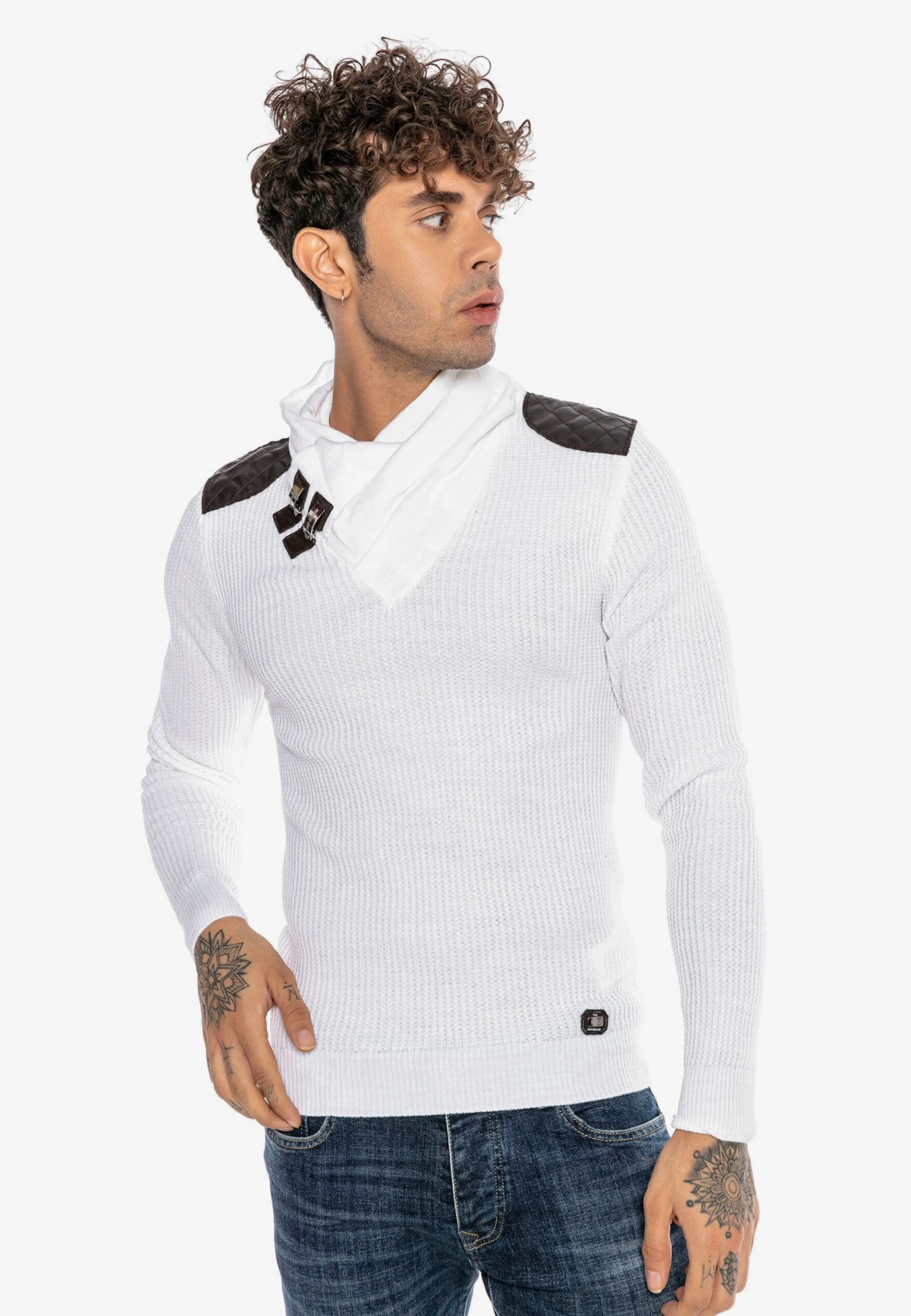 Coltruien Trui Reno Heren Wit 3 Coltruien Trui Reno Heren Wit - Afbeelding 3