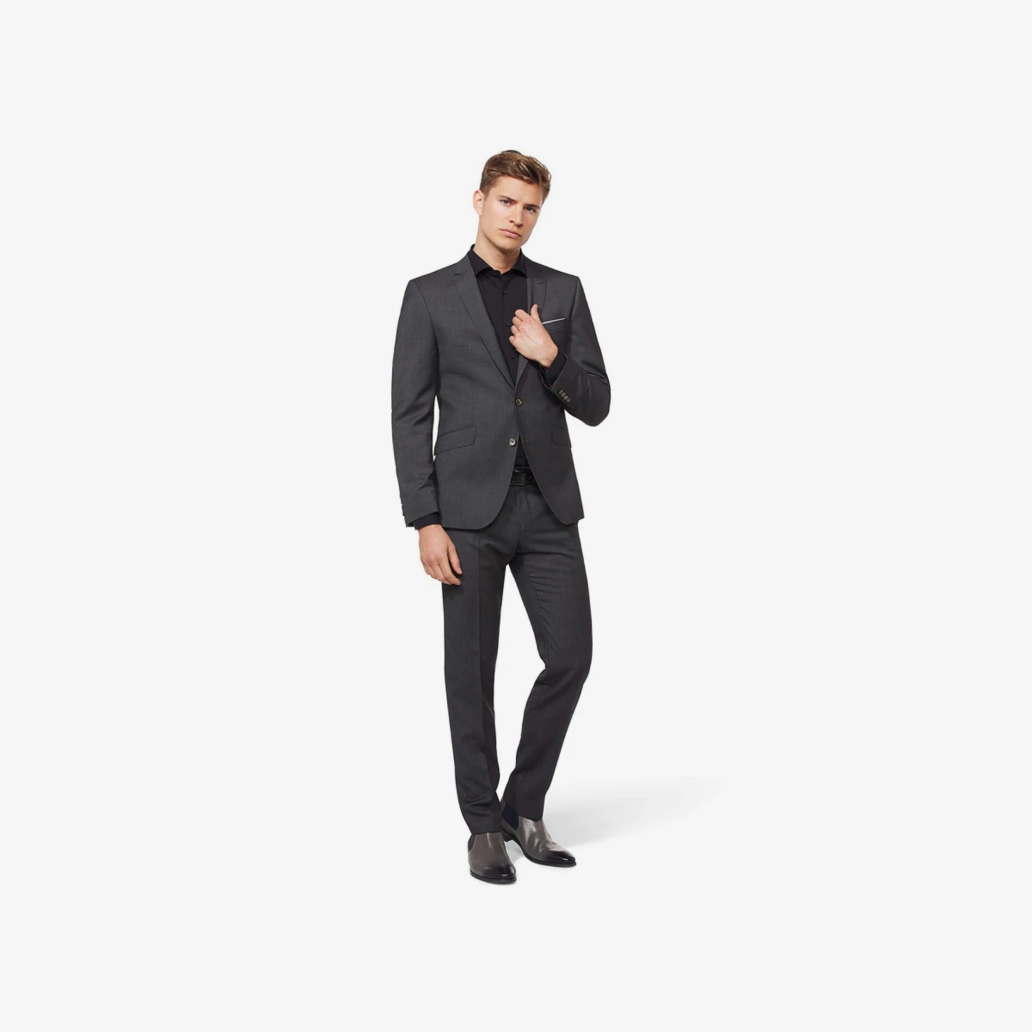 Digel Colberts Slim Fit Business-colbert Heren Antraciet 3 Digel Colberts Slim Fit Business-colbert Heren Antraciet - Afbeelding 3