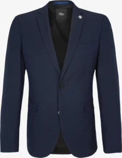 S.Oliver BLACK LABEL Colberts Slim Fit Business-colbert Heren Donkerblauw