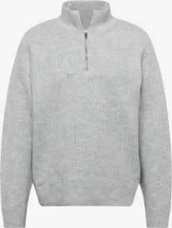 RIVER ISLAND Coltruien Trui Heren Grijs Gemêleerd