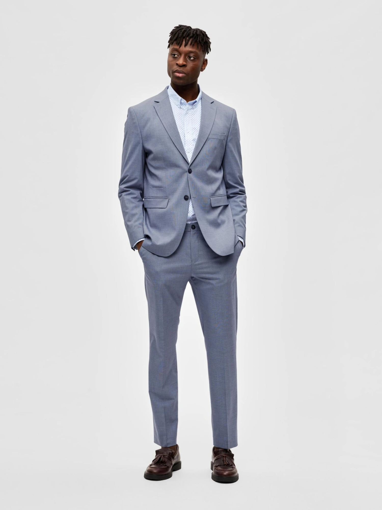 Selected Homme Colberts Slim Fit Business-colbert Timeliam Heren Lichtblauw 3 Selected Homme Colberts Slim Fit Business-colbert Timeliam Heren Lichtblauw - Afbeelding 3