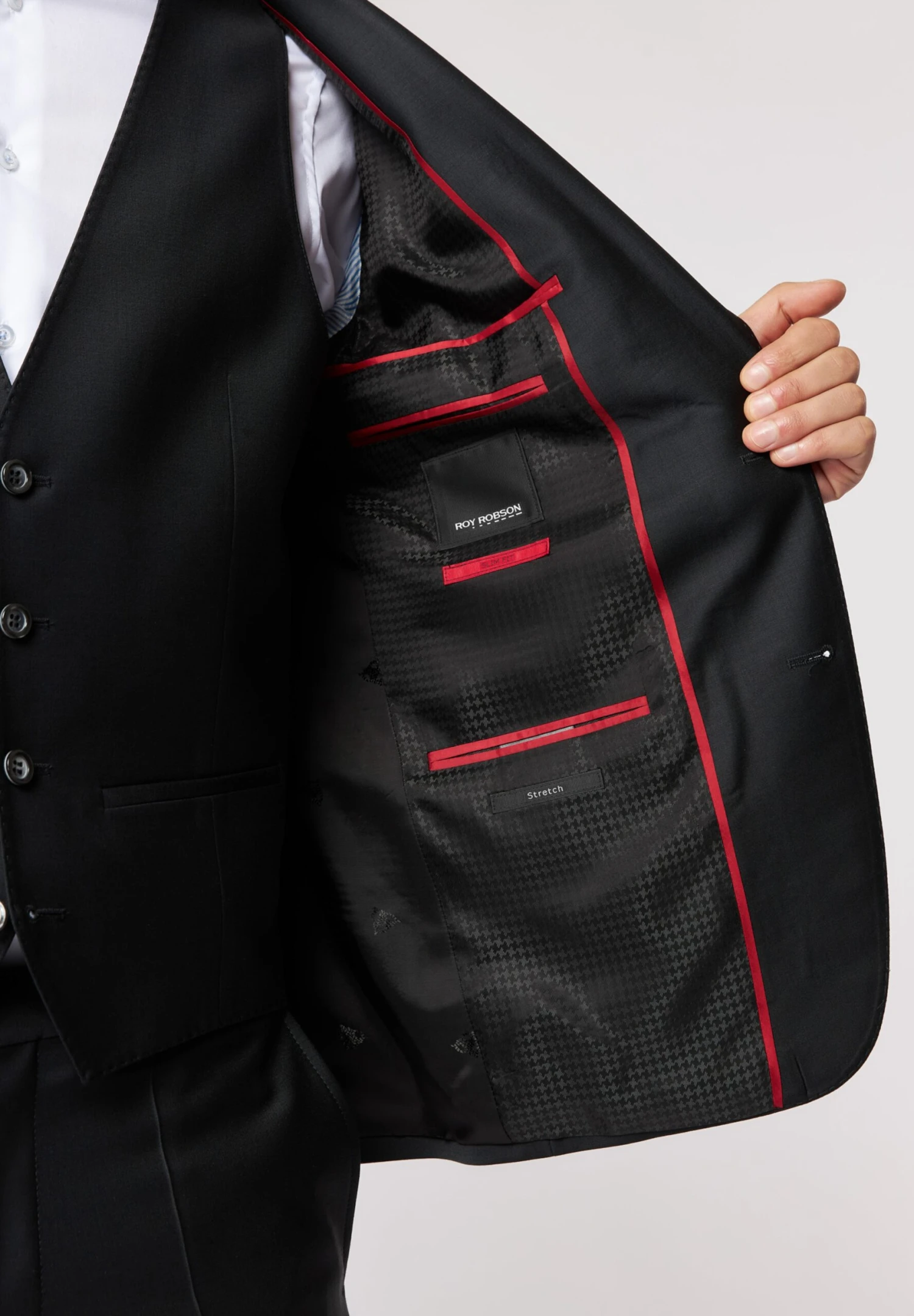 ROY ROBSON Colberts Slimfit Business-colbert Baukasten Heren Zwart 7 ROY ROBSON Colberts Slimfit Business-colbert Baukasten Heren Zwart - Afbeelding 7