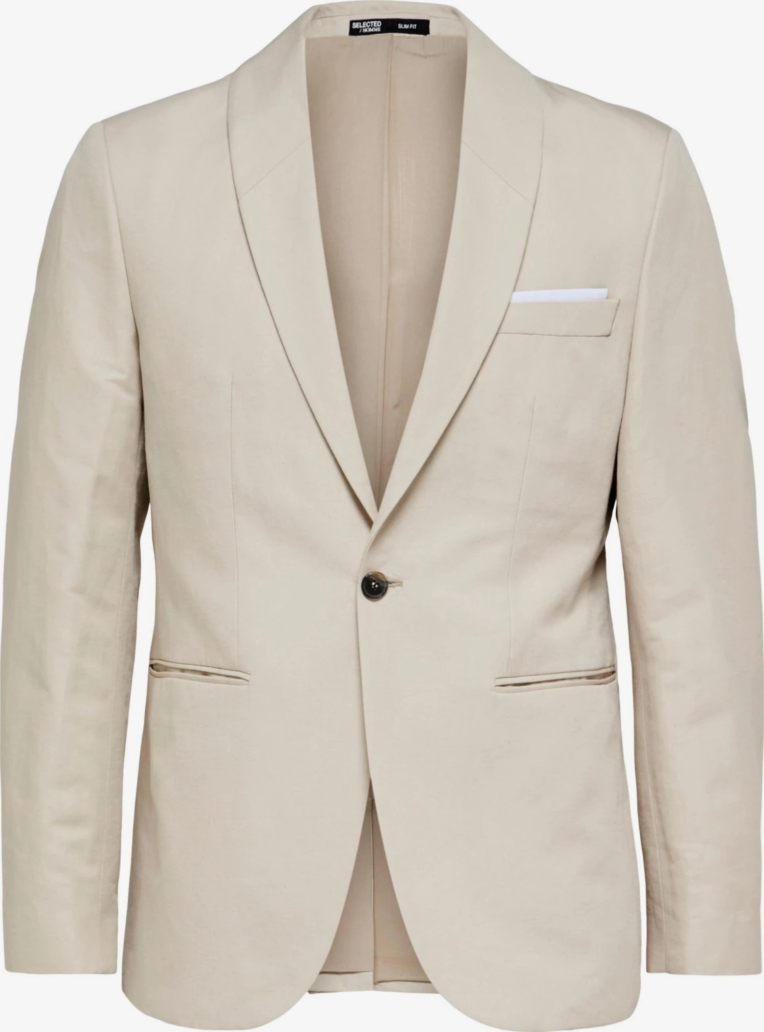 Selected Homme Blazers Slim Fit Colbert Heren Lichtbeige 1 Selected Homme Blazers Slim Fit Colbert Heren Lichtbeige